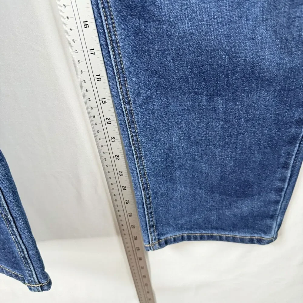 Seven7 Women's 90's Straight Jean Size 12 Dark Wash‎ Basic Minimalist NWT
